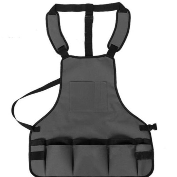 Multipockets Gardening Apron: A Revised Title: tan brown, black wearable apron/tool organizer, minimal functional workwear st
