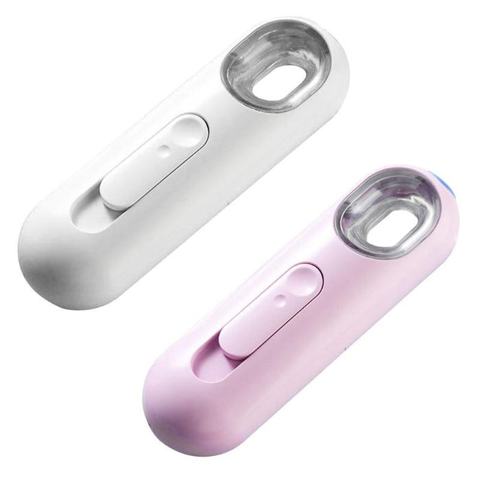 Nano Facial Moisturizing Mist Spray, Compact Handheld Hydration Solution: white, light blue handheld beauty/water spray devic