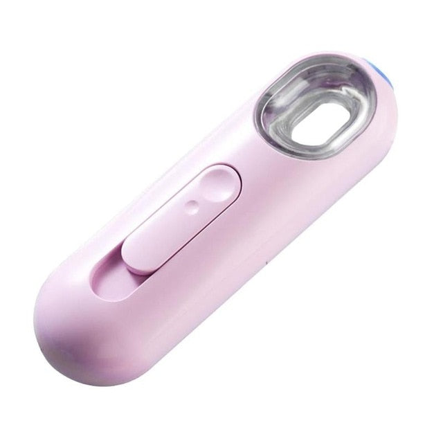 Nano Facial Moisturizing Mist Spray, Compact Handheld Hydration Solution: white, light blue handheld beauty/water spray devic