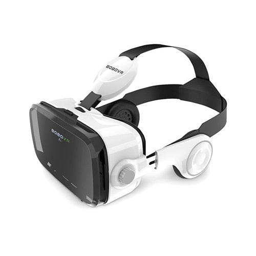Ninja Dragon VZ4 Virtual Reality Headset with Remote Control for 4" to 6" Smartphones: white, black VR headset with handheld