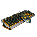 Ninja Dragons V1X Premium Metal Gaming Set, Keyboard and Mouse Pair: black, dark gray computer mouse, futuristic gaming style
