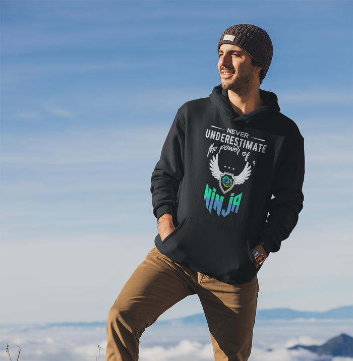 Ninja Hoodie for Men: black, white ninja, graphic casual style