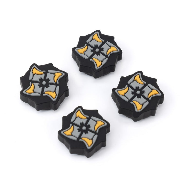 Ninja Switch OLED Thumb Grips with Silicone: purple, dark blue cat faces, cute cartoon kawaii style