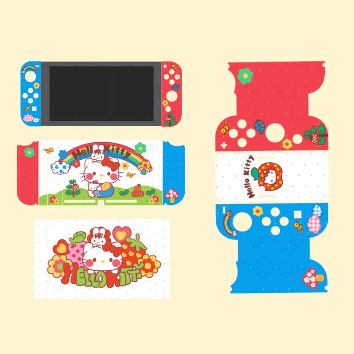 Nintendo Switch Cute Cartoon Skin Set: pink, white My Melody character, kawaii cartoon style