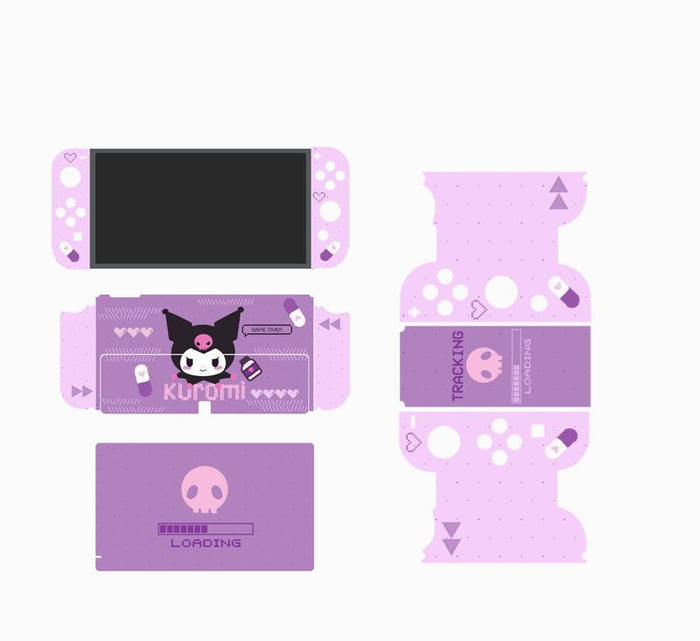 Nintendo Switch Cute Cartoon Skin Set: pink, white My Melody character, kawaii cartoon style