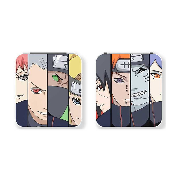 Nintendo Switch Game Holder Case: blue, red anime-style mecha robots, anime, sci-fi, mecha illustration style