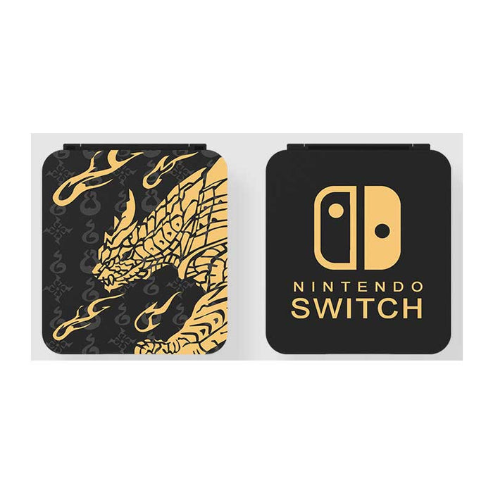 Nintendo Switch Game Holder Case: blue, red anime-style mecha robots, anime, sci-fi, mecha illustration style