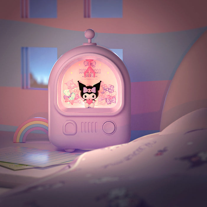 Official LED Light Cute Coin Bank: light pink, pink Hello Kitty and other Sanrio-style characters, kawaii cartoon style