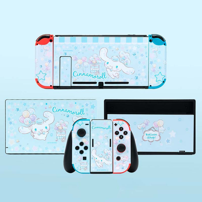 Official Licensed Cartoon Nintendo Switch Skins: lavender, white Kuromi character theme, kawaii cartoon style