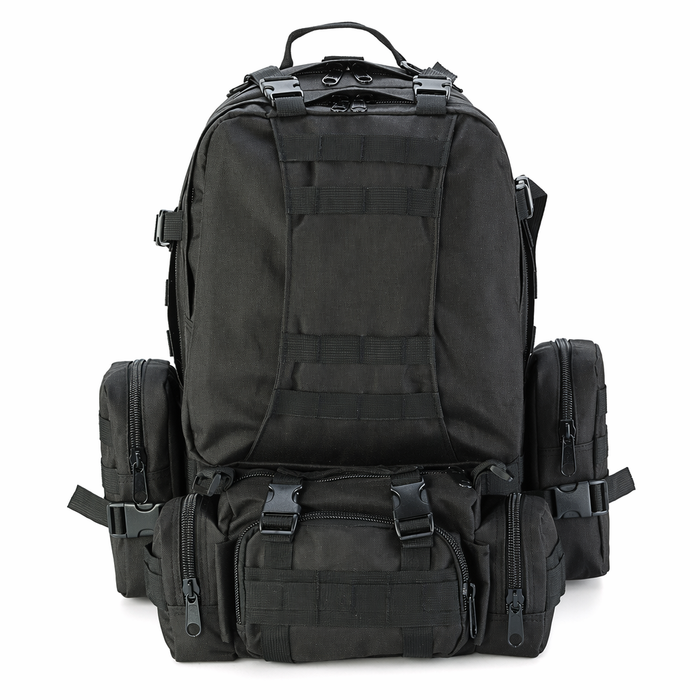Outdoor Military Backpack - 50L, Resistant to Water Black