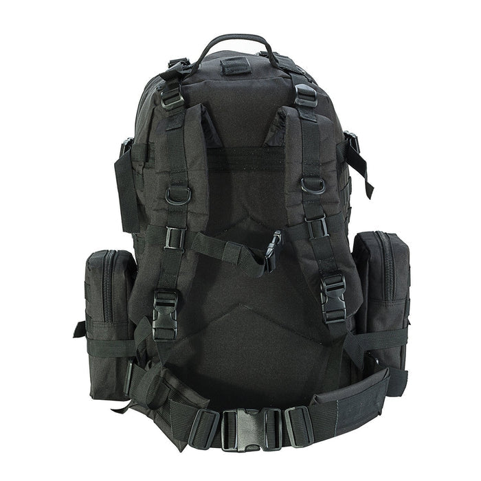 Outdoor Military Backpack, 50L, Resistant to Water: black, dark gray backpack, tactical style