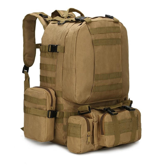 Outdoor Military Backpack, 50L, Resistant to Water: black, dark gray backpack, tactical style