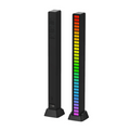 Pair of Dragon Music Reactive LED Light Bars: black, white sound-controlled LED light bars, minimal modern RGB lighting style
