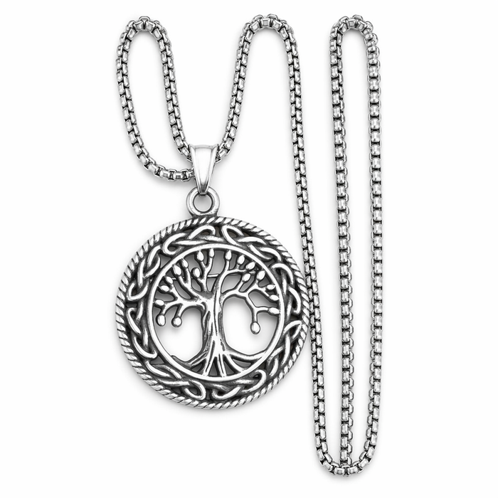 Pendant Necklace with Tree Symbolism Default