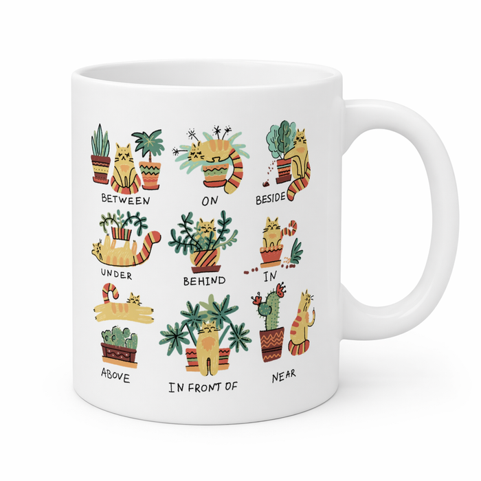 Perfect Blend: Mug for Cat Lovers and Plant Enthusiasts Default