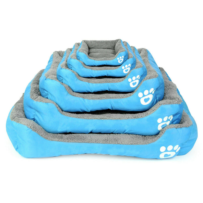 Pet Fleece Bed Pad, 6 Different Sizes: golden tan, gray golden retriever dog, minimal product photo style