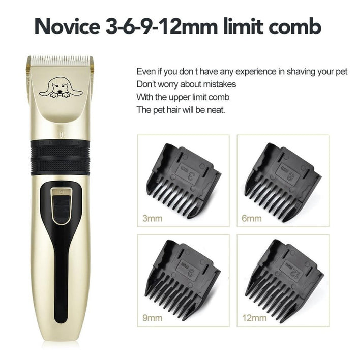 Pet Grooming Kit: Clarifying the Essentials: gold, black electric hair clipper grooming kit, minimal style