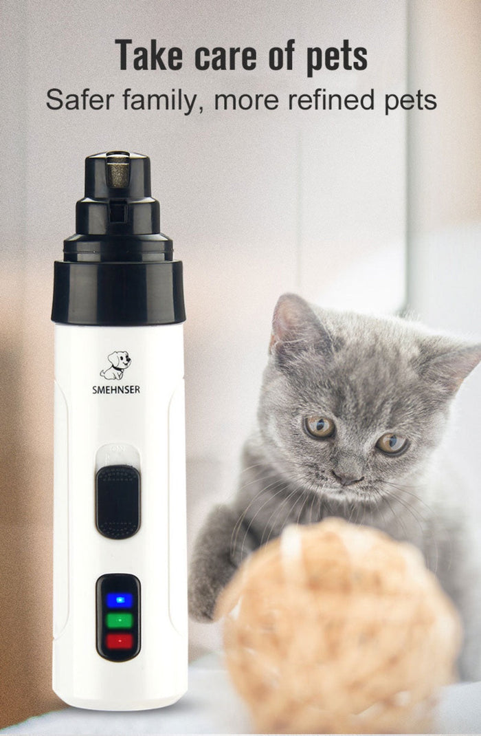 Pet Nail Trimmers: The Ultimate Wireless Grooming Solution for Your Furry Friend: white, black electric grooming/trimming dev