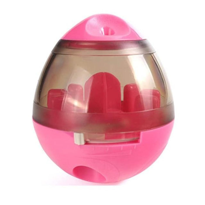 Pets' Food Tumbler Dispenser for Cats and Dogs: lime green, transparent clear dog, product photo style