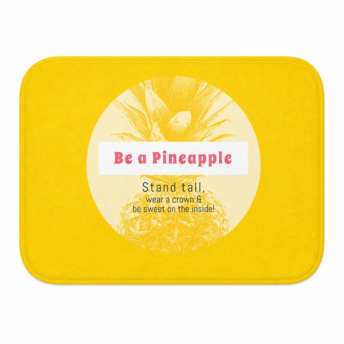 Pineapple Vibes Inspirational Bath Mat Default