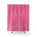 Pink Delight Shower Curtains: pink, white shower curtain, abstract style