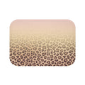 Pink Leopard Print Bath Mat, Stylish Home Decor for your Bathroom: pale pink, beige leopard print, animal print style