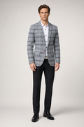 Plaid Mix Men's Jacket Gray