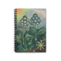 Plants Spiral Notebook, Embracing the Majesty of Nature: dark green, light green flowers and foliage, botanical illustration