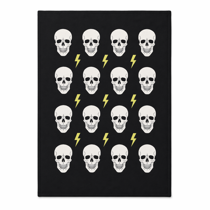 Plush Gothic Skeleton Throw Blanket Default