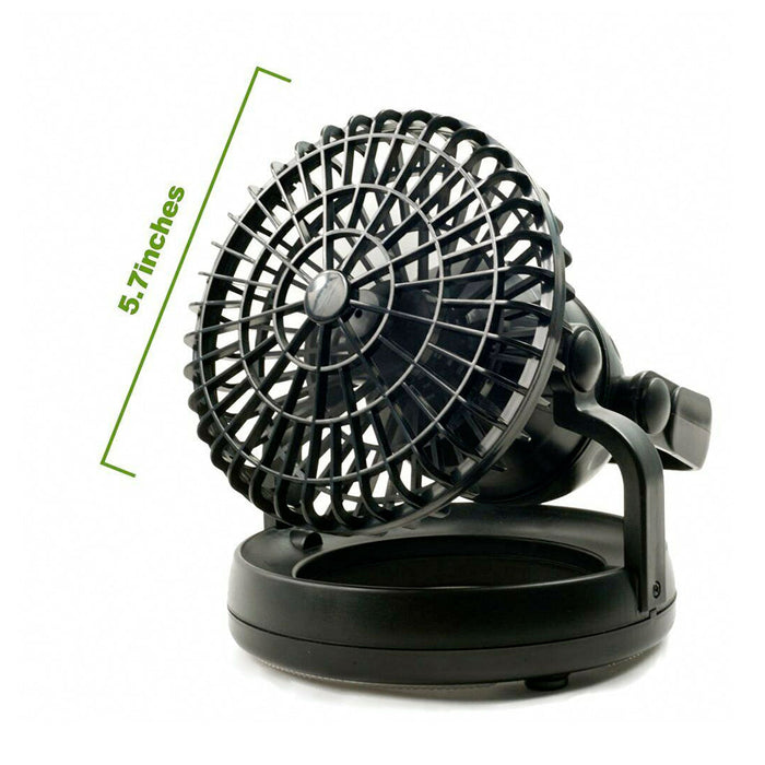 Portable Fan and Light for Camping: black, white portable hanging fan with LED light, functional compact outdoor gadget style