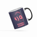 Power Player Thermochromic Mug: black, white gaming headset graphic, modern gaming graphic style