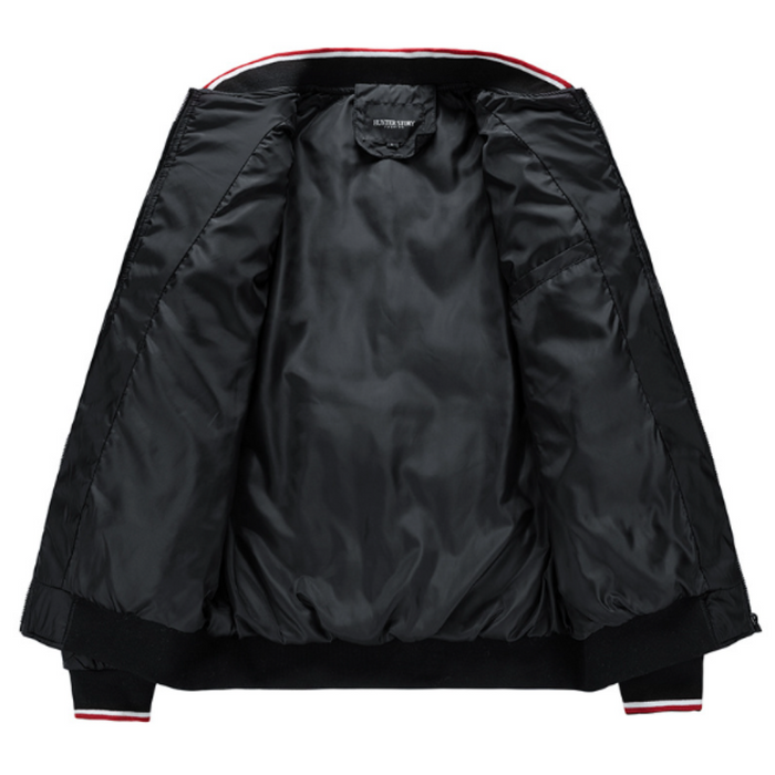 Quilted Jacket for Men, A Stylish Bomber: dark olive green, black quilted zip-up jacket, casual bomber-style outerwear style