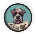 Reading Schnauzer Wall Clock, Stay punctual and add a touch of canine charm to your home or office with this unique wall cloc