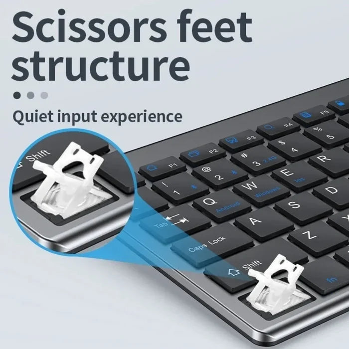 Rechargeable Bluetooth Set with Wireless Keyboard and Mouse: silver, white wireless keyboard and mouse set, minimal style