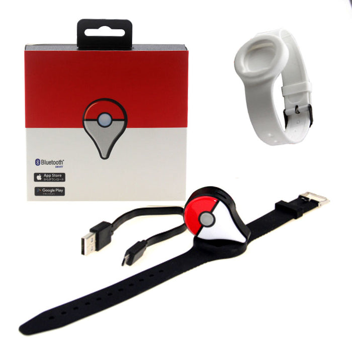 Rechargeable Pokémon Go Wristband with Auto-Catch: red, white Poké Ball-inspired design, cartoon-inspired style