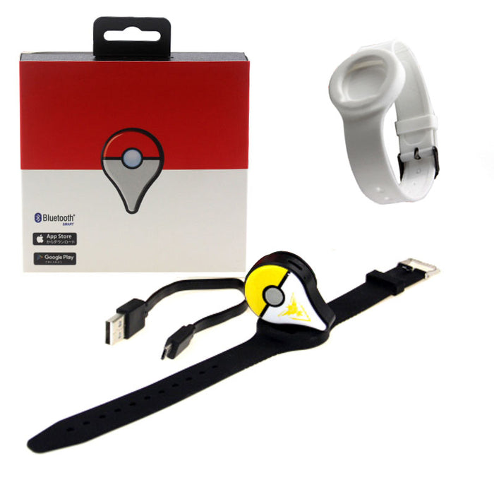 Rechargeable Pokémon Go Wristband with Auto-Catch: red, white Poké Ball-inspired design, cartoon-inspired style
