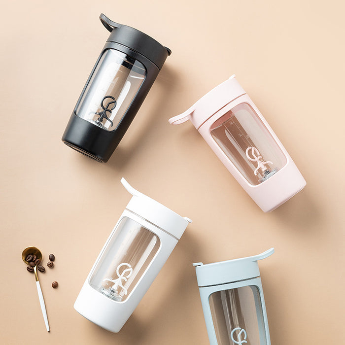 Rechargeable Portable Blender with High-Capacity Battery: black, clear portable electric drink mixer cup, minimal modern styl