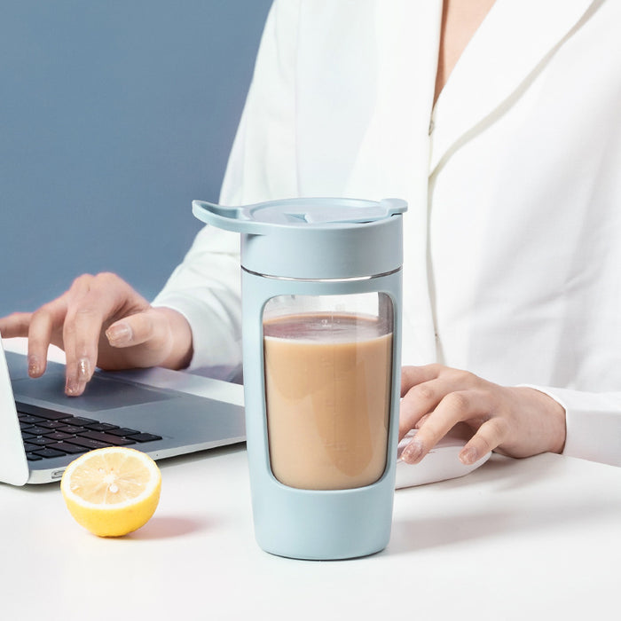 Rechargeable Portable Blender with High-Capacity Battery: black, clear portable electric drink mixer cup, minimal modern styl