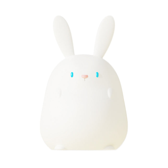 Rechargeable Rabbit Night Light: warm white, blue rabbit character, kawaii, minimal cartoon style
