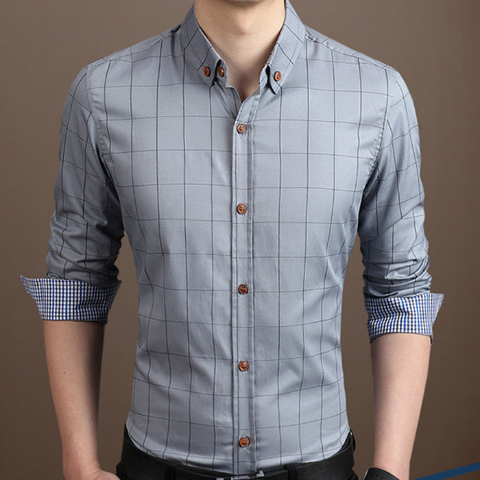 Red Checkered Men's Button-Down Shirt: burgundy, white button-up shirt, casual style