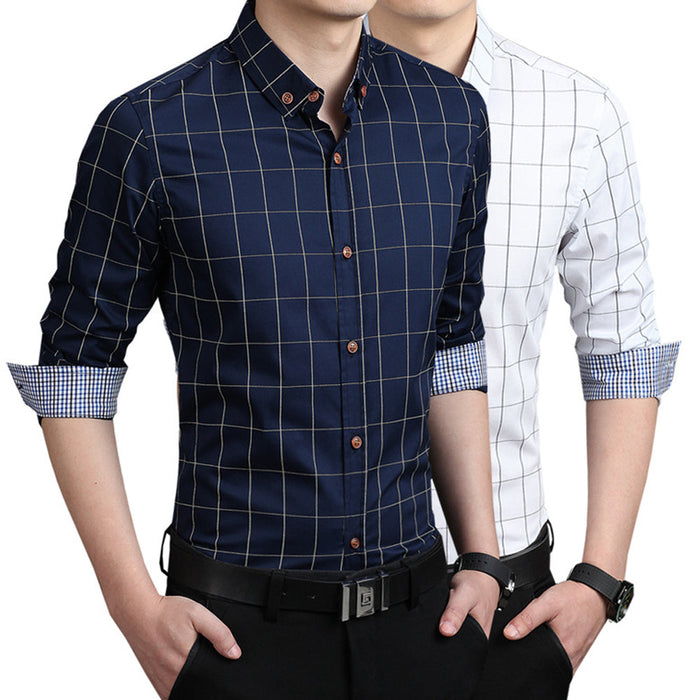 Red Checkered Men's Button-Down Shirt: burgundy, white button-up shirt, casual style