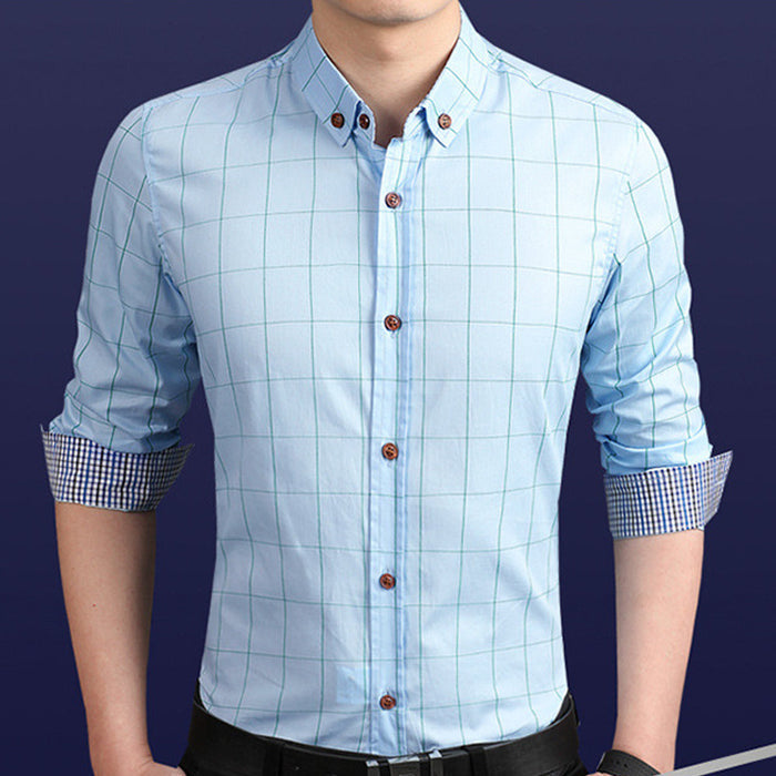Red Checkered Men's Button-Down Shirt: burgundy, white button-up shirt, casual style