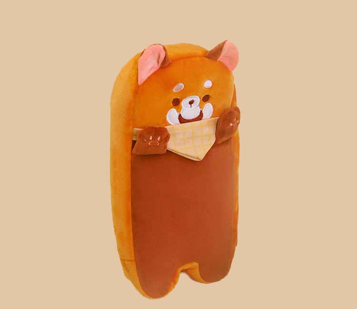Red Panda Pencil Case, Cute and Functional: orange, brown cartoon bear character, kawaii cartoon style
