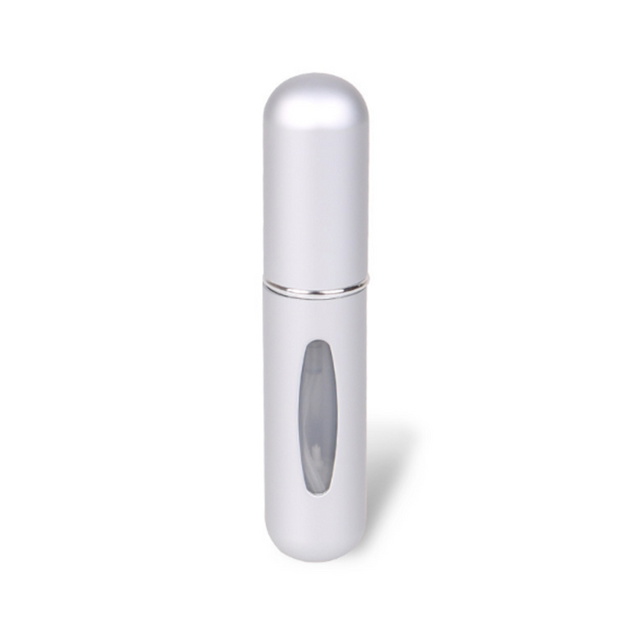 Refillable Travel Perfume Bottles (Set of 2): light blue, pink refillable spray bottles, minimal style
