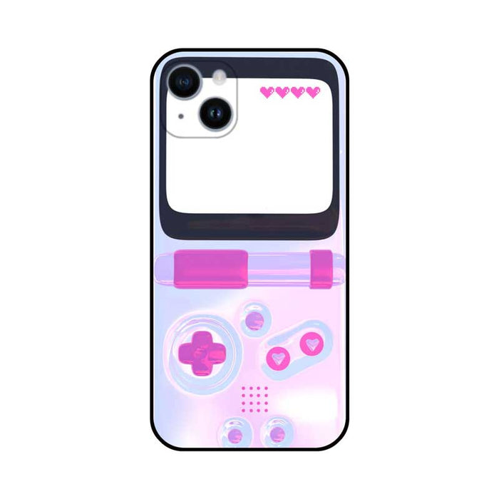 Retro Game Console Phone Case: white, black retro handheld game console theme, cute cartoon retro gaming style