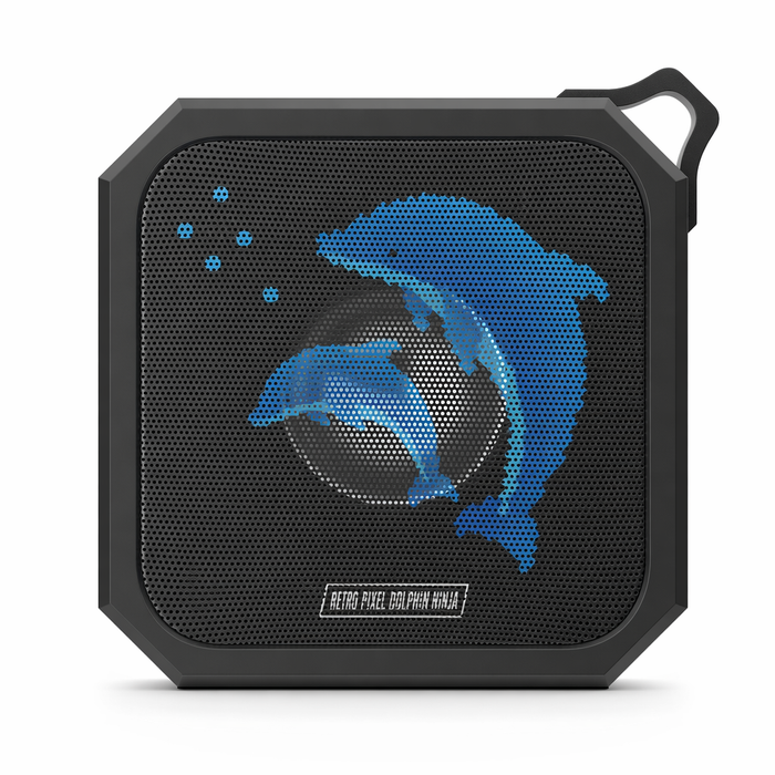 Retro Pixel Dolphin Ninja Waterproof Bluetooth Speaker Default