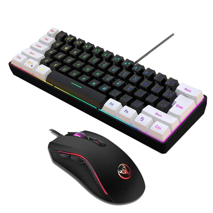 RGB Dragon Keyboard and Mouse Bundle, Clarifying the Product's Meaning while Distinguishing it from the Original: black, whit