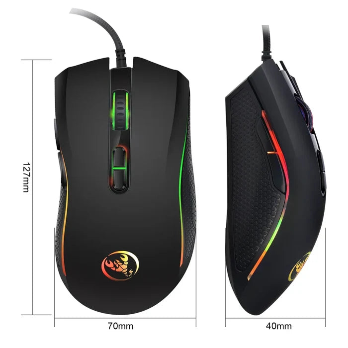 RGB Dragon Keyboard and Mouse Bundle, Clarifying the Product's Meaning while Distinguishing it from the Original: black, whit