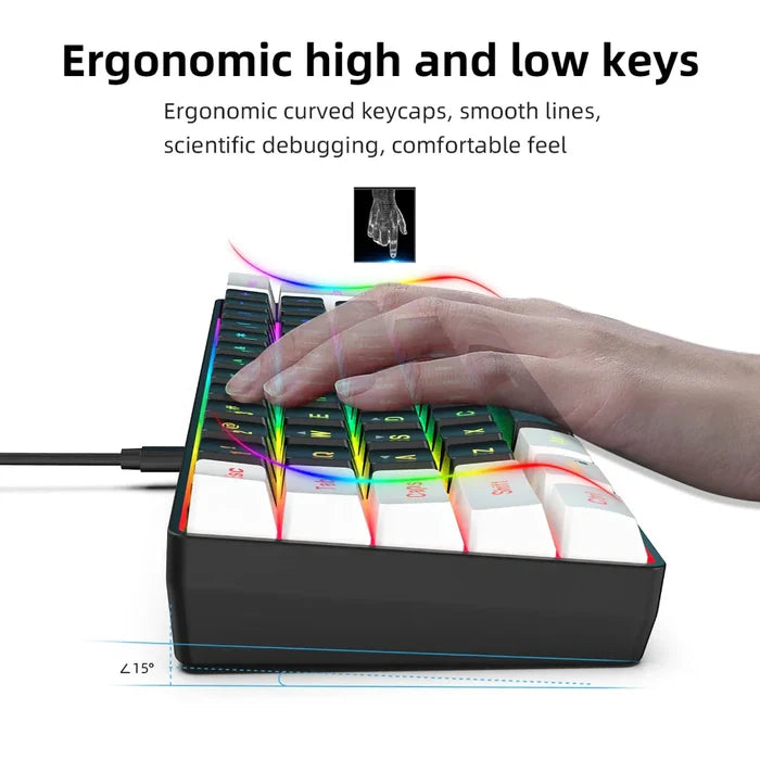 RGB Dragon Keyboard and Mouse Bundle, Clarifying the Product's Meaning while Distinguishing it from the Original: black, whit