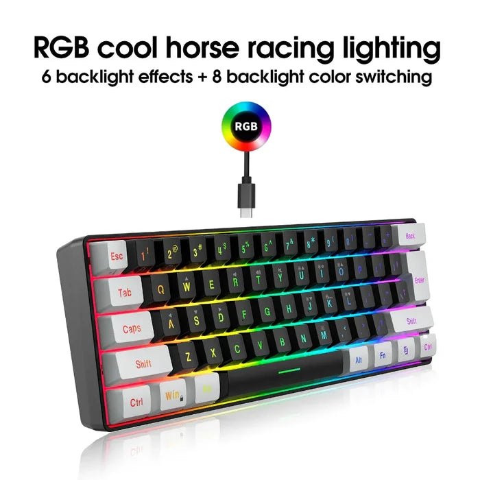 RGB Dragon Keyboard and Mouse Bundle, Clarifying the Product's Meaning while Distinguishing it from the Original: black, whit